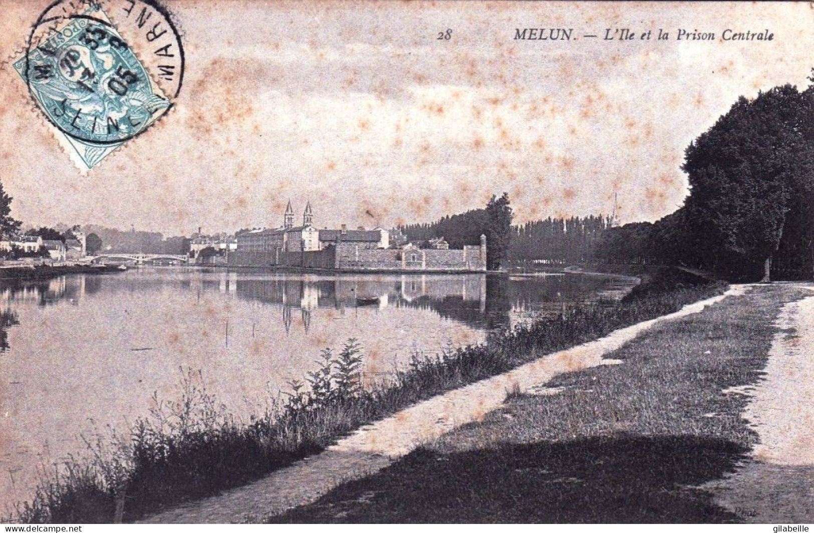 77 - Seine Et Marne -  MELUN -  L Ile Et La Prison Centrale - Melun