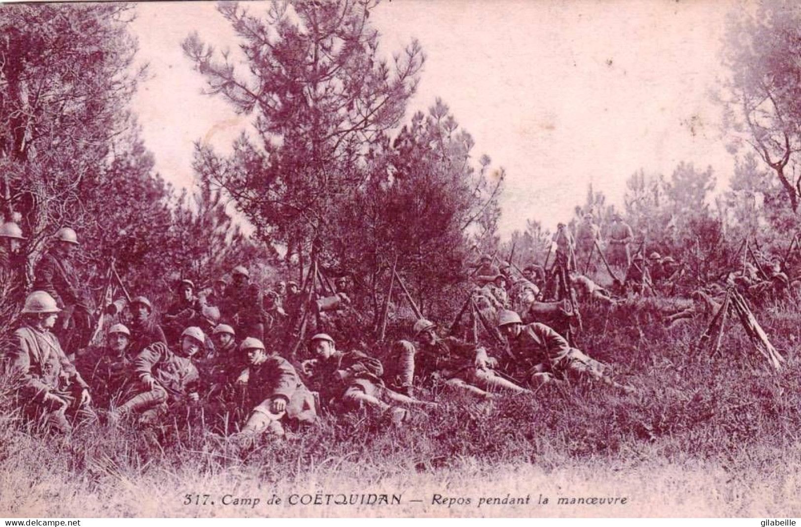 56 - Morbihan -  Camp De COETQUIDAN - Repos Pendant La Manoeuvre - Militaria - Otros & Sin Clasificación