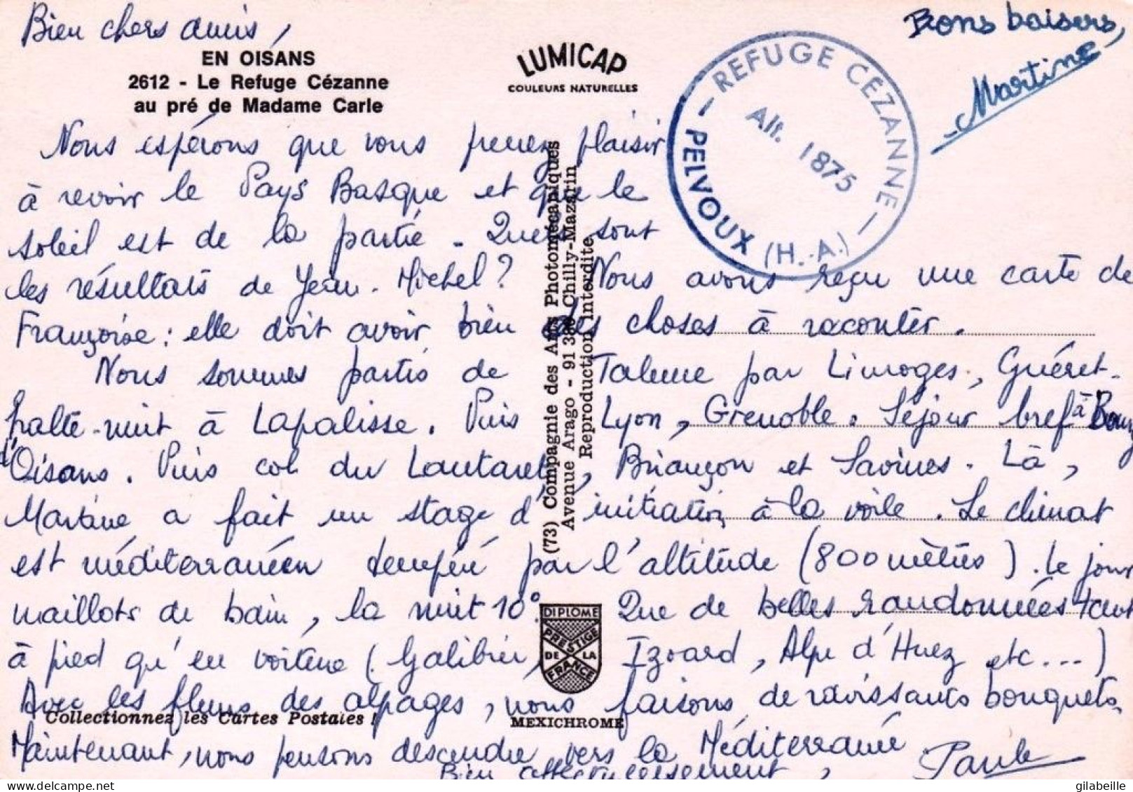 05 - PELVOUX -  Le Refuge Cezanne Au Pré De Madame  Carle - Other & Unclassified