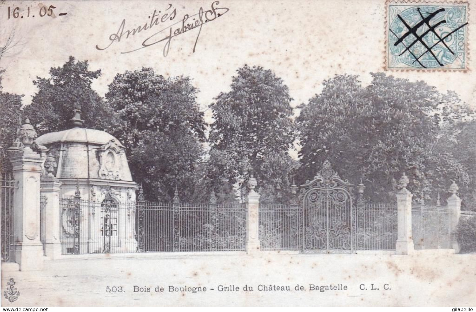 75 - PARIS 16 - Le Bois De Boulogne - Grille Du Chateau De Bagatelle - District 16