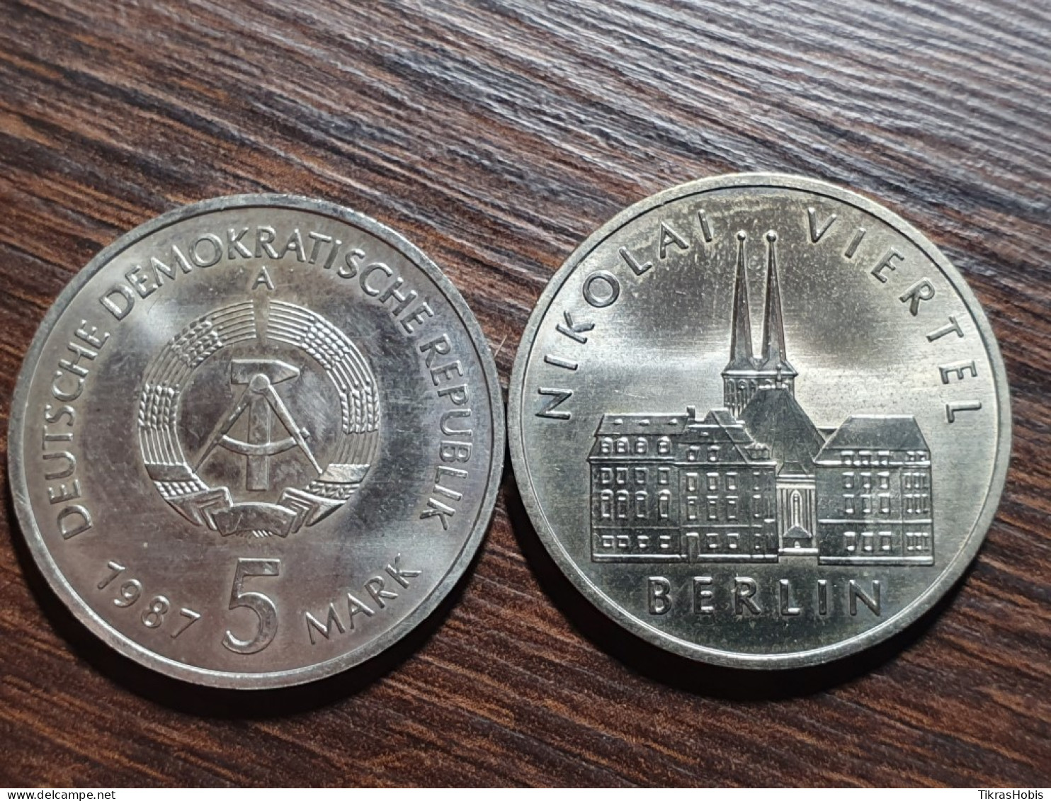 Germany - VDR 5 Brands, 1987 750th Berlin, Nikolaiviel - Gedenkmünzen