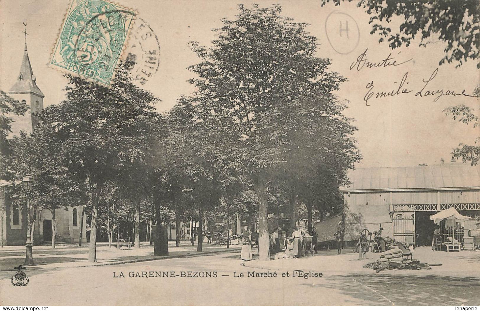 D9709 La Garenne Bezons Le Marché Et L'église - La Garenne Colombes