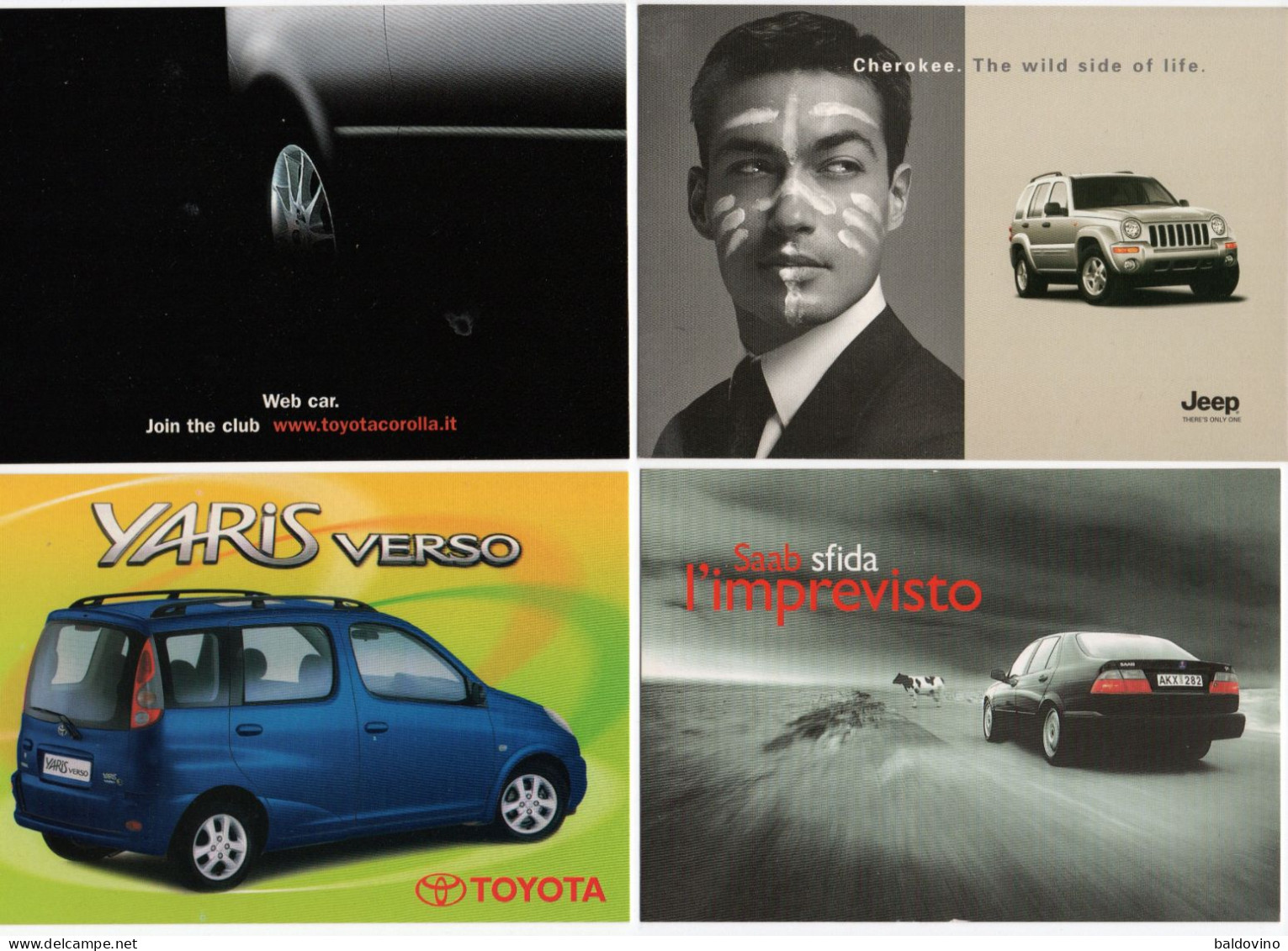8 Cartoline Pubblicitarie Automobili - Publicidad