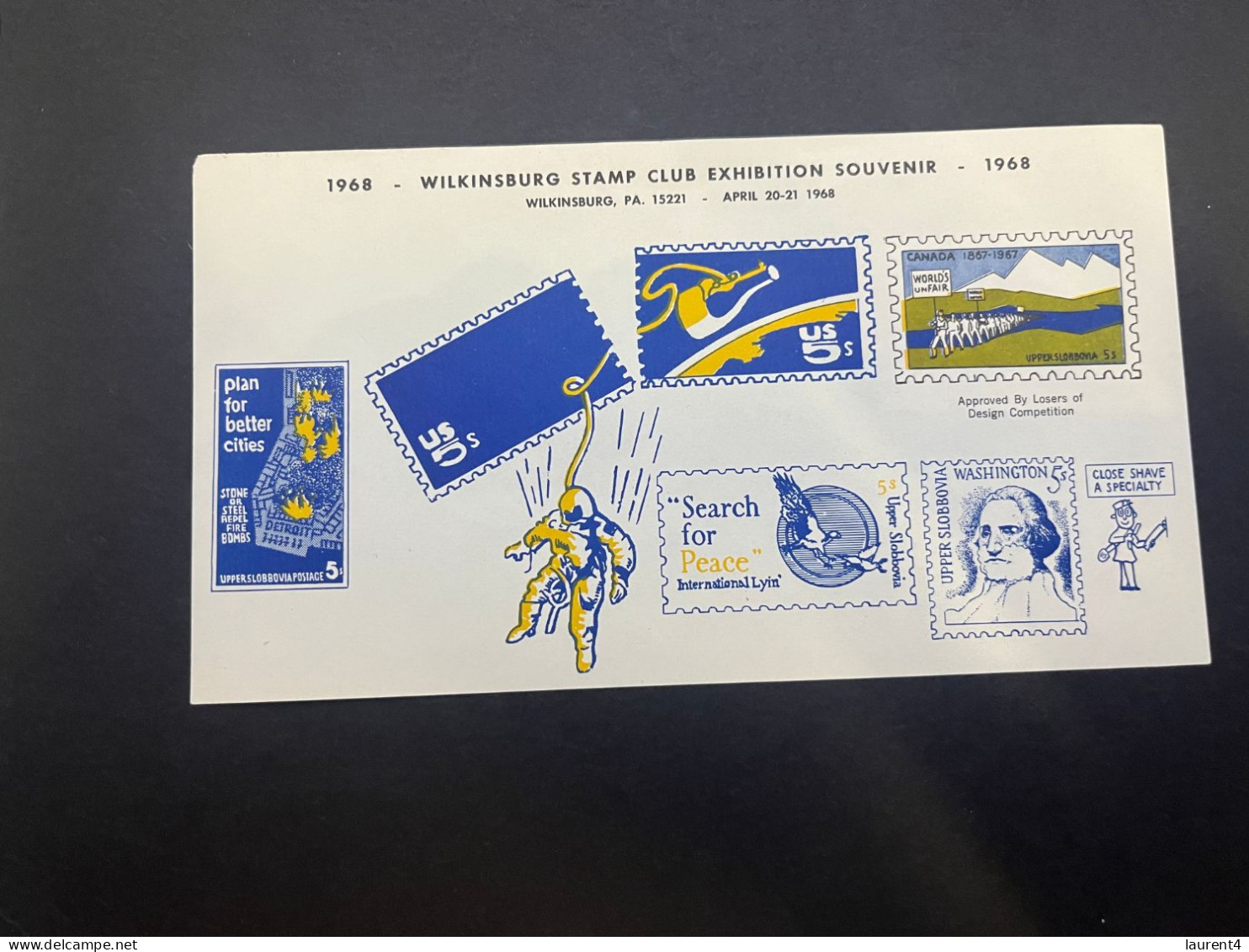 16-5-2024 (stamp) USA - Mint Cinderella (stamp Show) Mini-sheet (1968) - Poststempel