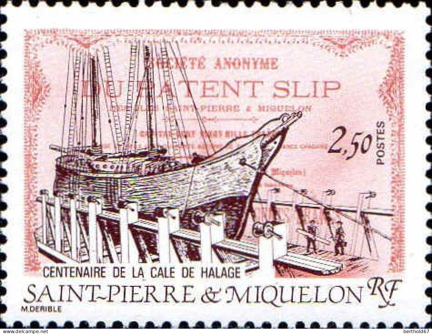 SPM Poste N** Yv: 479 Centenaire De La Cale De Halage (Thème) - Schiffe