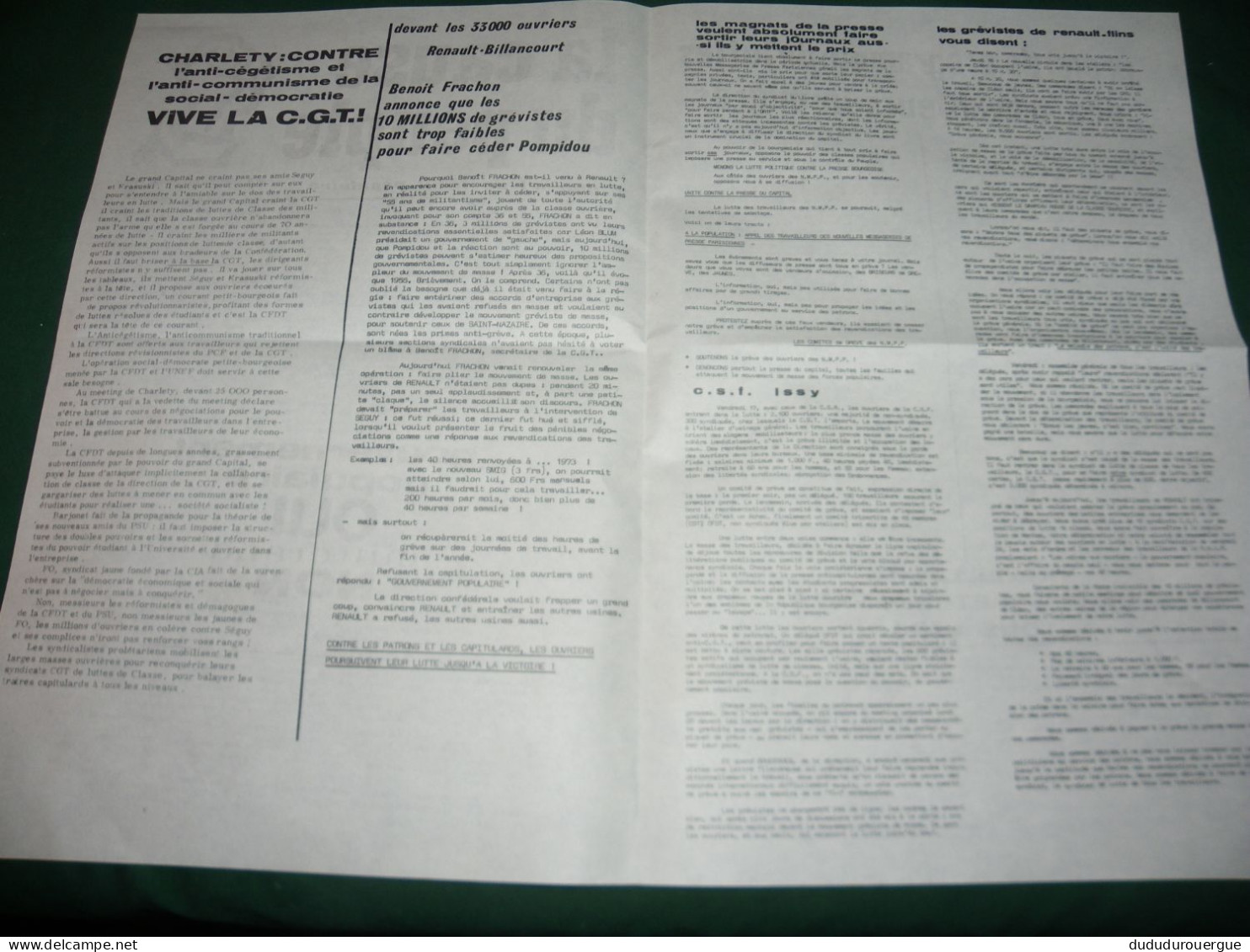 PROPAGANDE 68 : LA CAUSE DU PEUPLE N ° 5  JOURNAL DE FRONT POPULAIRE , 29 MAI 1968 - 1950 à Nos Jours