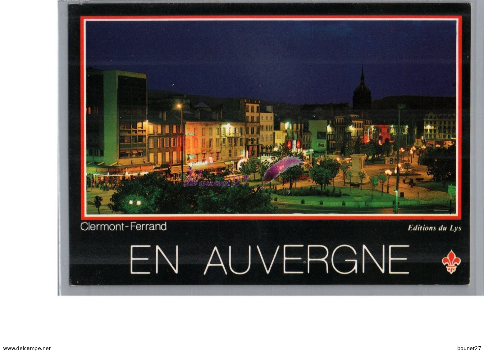 CLERMONT FERRAND 63 - La Place De Jaude Illuminée De Nuit Carte Vierge - Clermont Ferrand