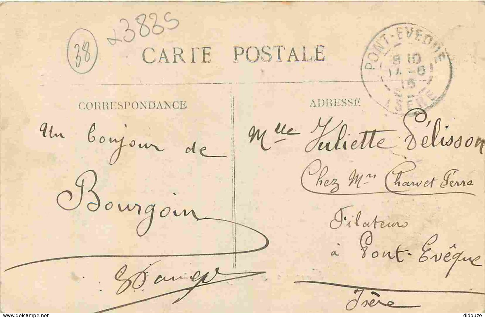 38 - Bourgoin - Vue Générale - CPA - Oblitération Ronde De 1916 - Voir Scans Recto-Verso - Bourgoin