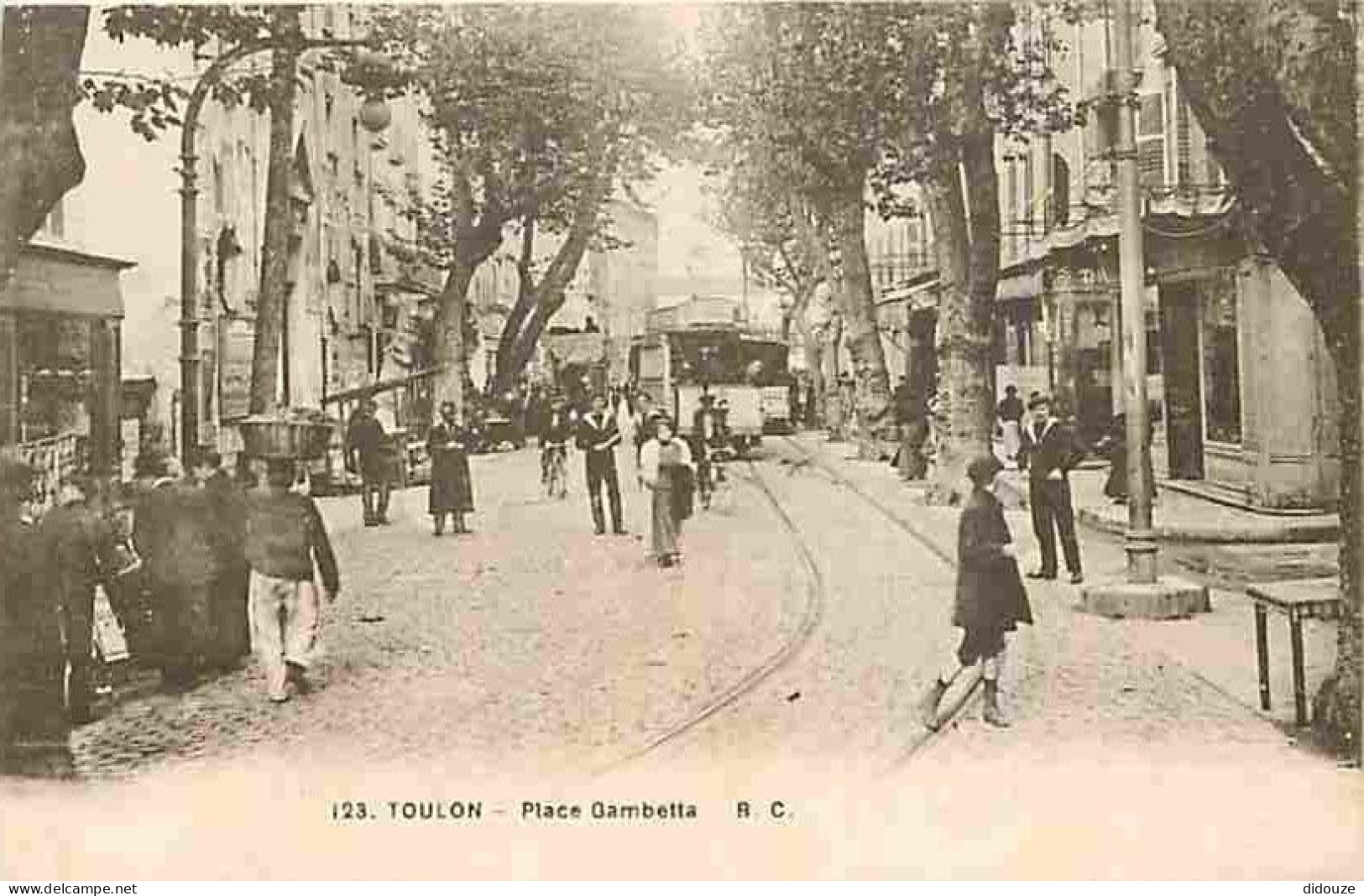 83 - Toulon - Place Gambetta - Animée - Tramway - CPA - Voir Scans Recto-Verso - Toulon