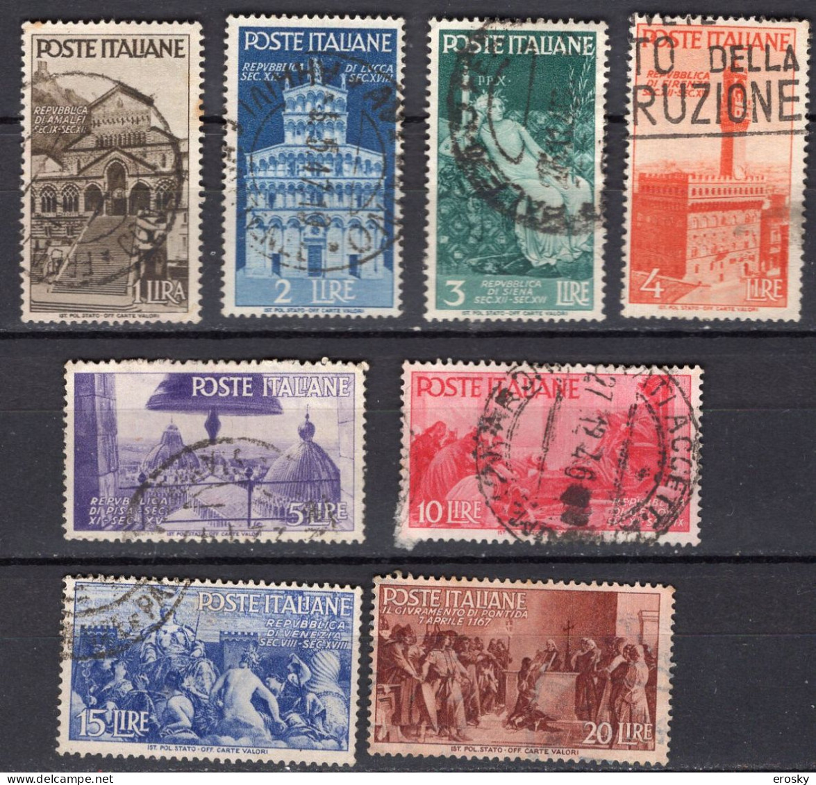 Y3256 - ITALIA Ss N°566/73 - ITALIE Yv N°504/11 - 1946-60: Gebraucht