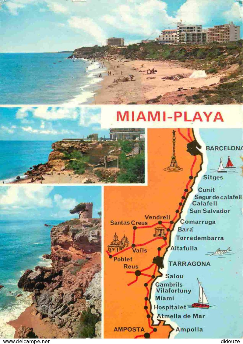Espagne - Espana - Cataluna - Montroig - Miami Playa - Multivues - Carte Géographique - CPM - Voir Scans Recto-Verso - Tarragona