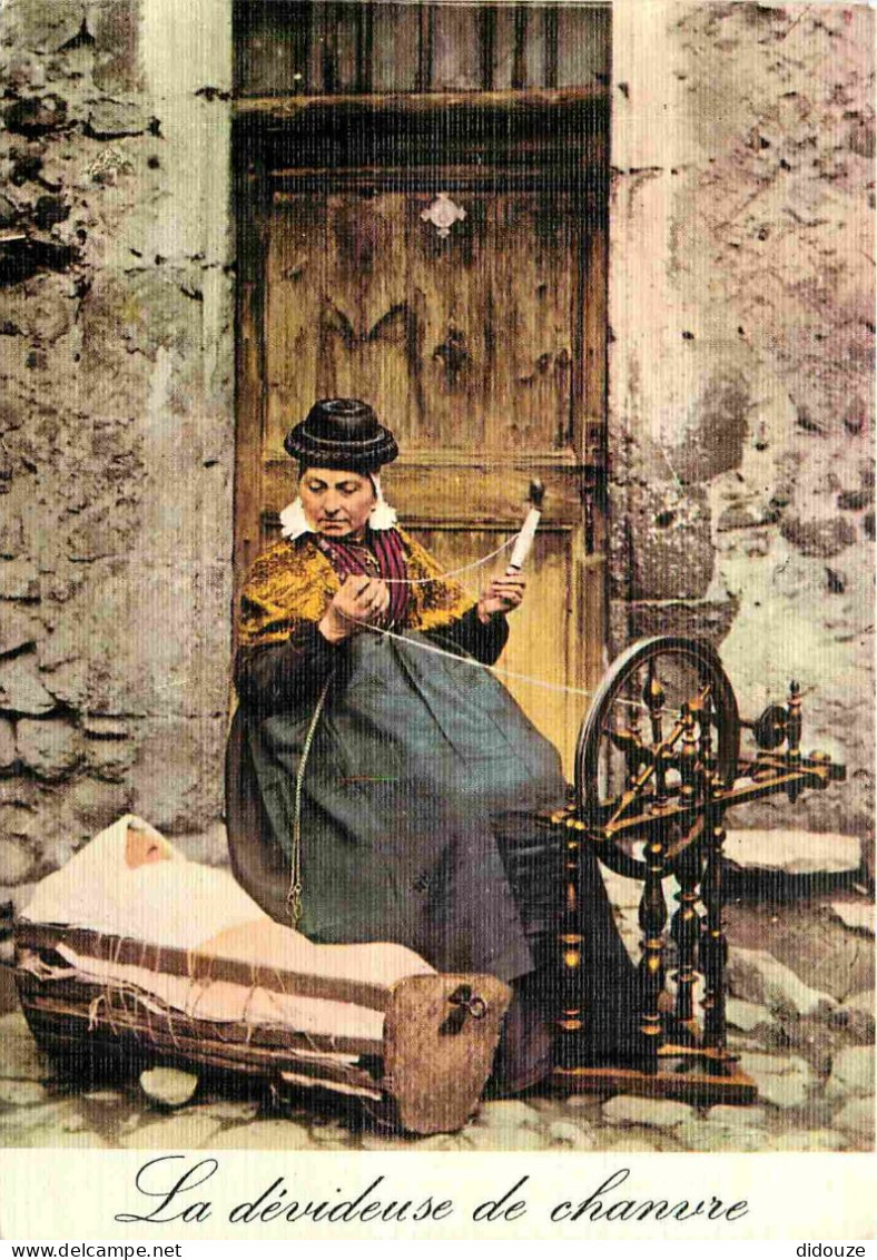 Folklore - Collection Types Authentiques - La Dévideuse De Chanvre Et Son Rouet - CPM - Carte Neuve - Voir Scans Recto-V - Trachten