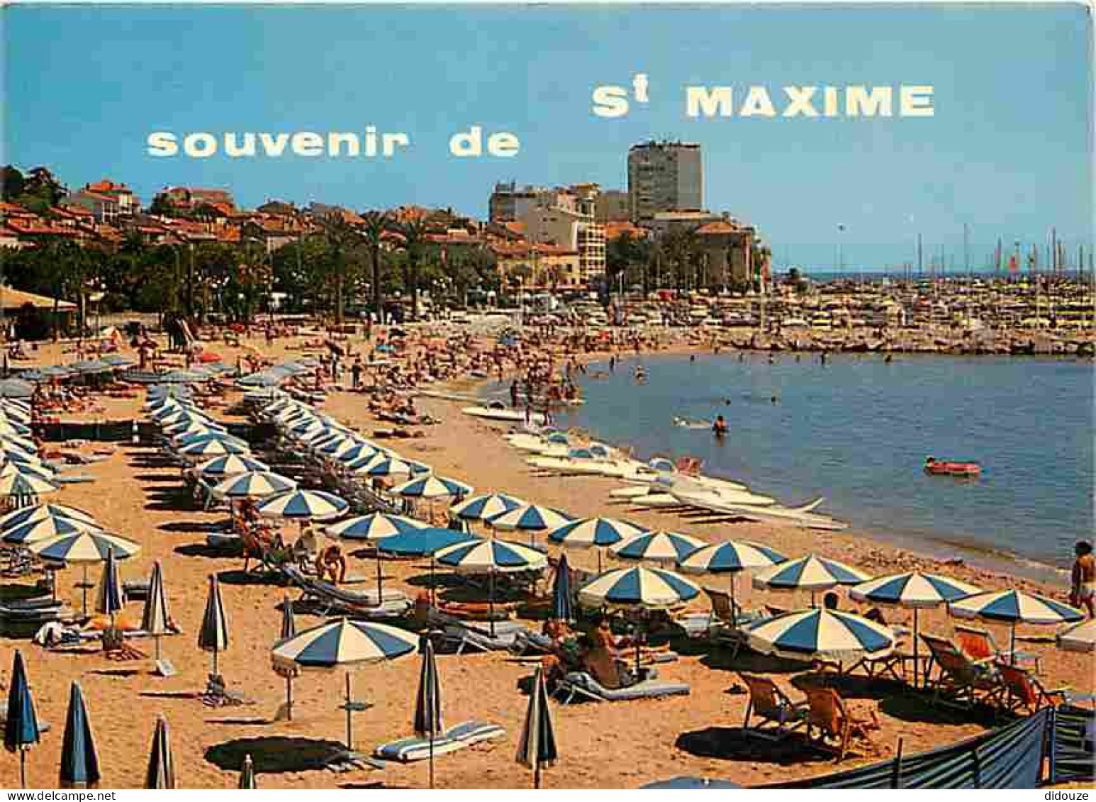 83 - Sainte Maxime - La Plage Et Le Port - CPM - Voir Scans Recto-Verso - Sainte-Maxime