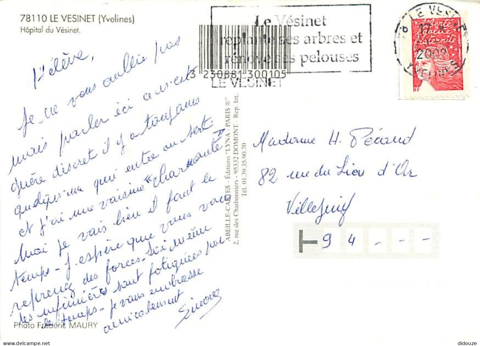 78 - Le Vésinet - Hôpital Du Vésinet - CPM - Flamme Postale De Le Vesinet - Voir Scans Recto-Verso - Le Vésinet