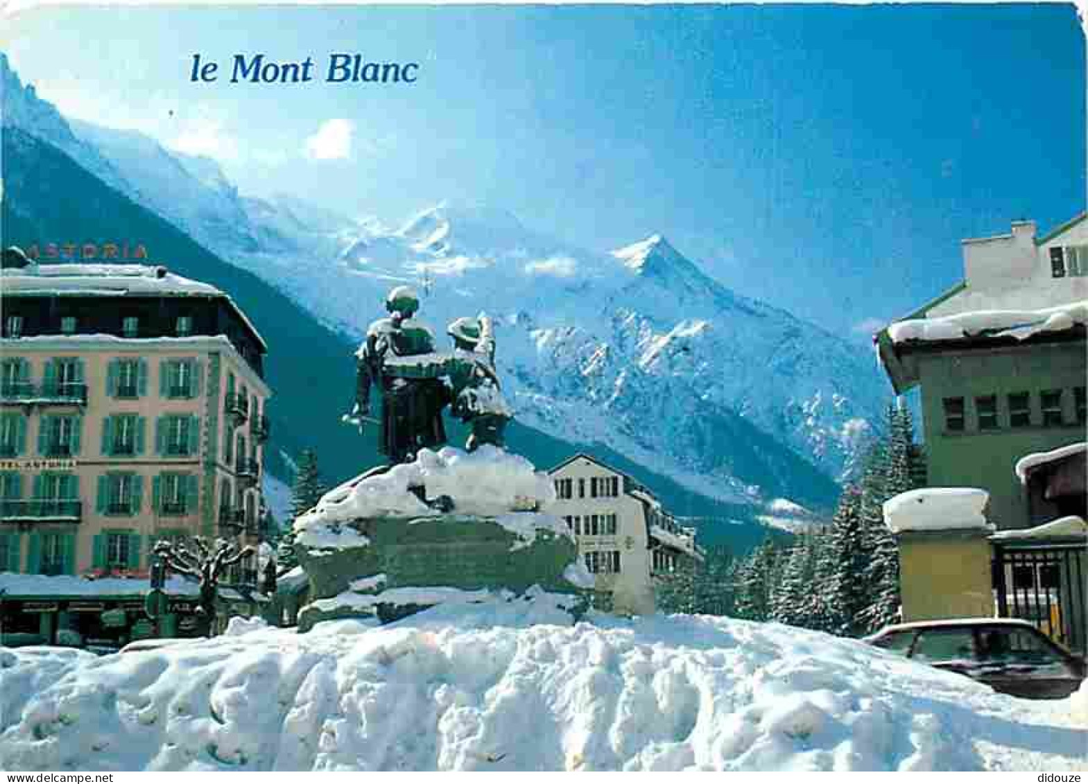 74 - Chamonix - Mont-Blanc - Statue En Bronze De Saussure Et Du Guide Balmat - Mont-Blanc - Dome Du Gouter - Aiguille Du - Chamonix-Mont-Blanc