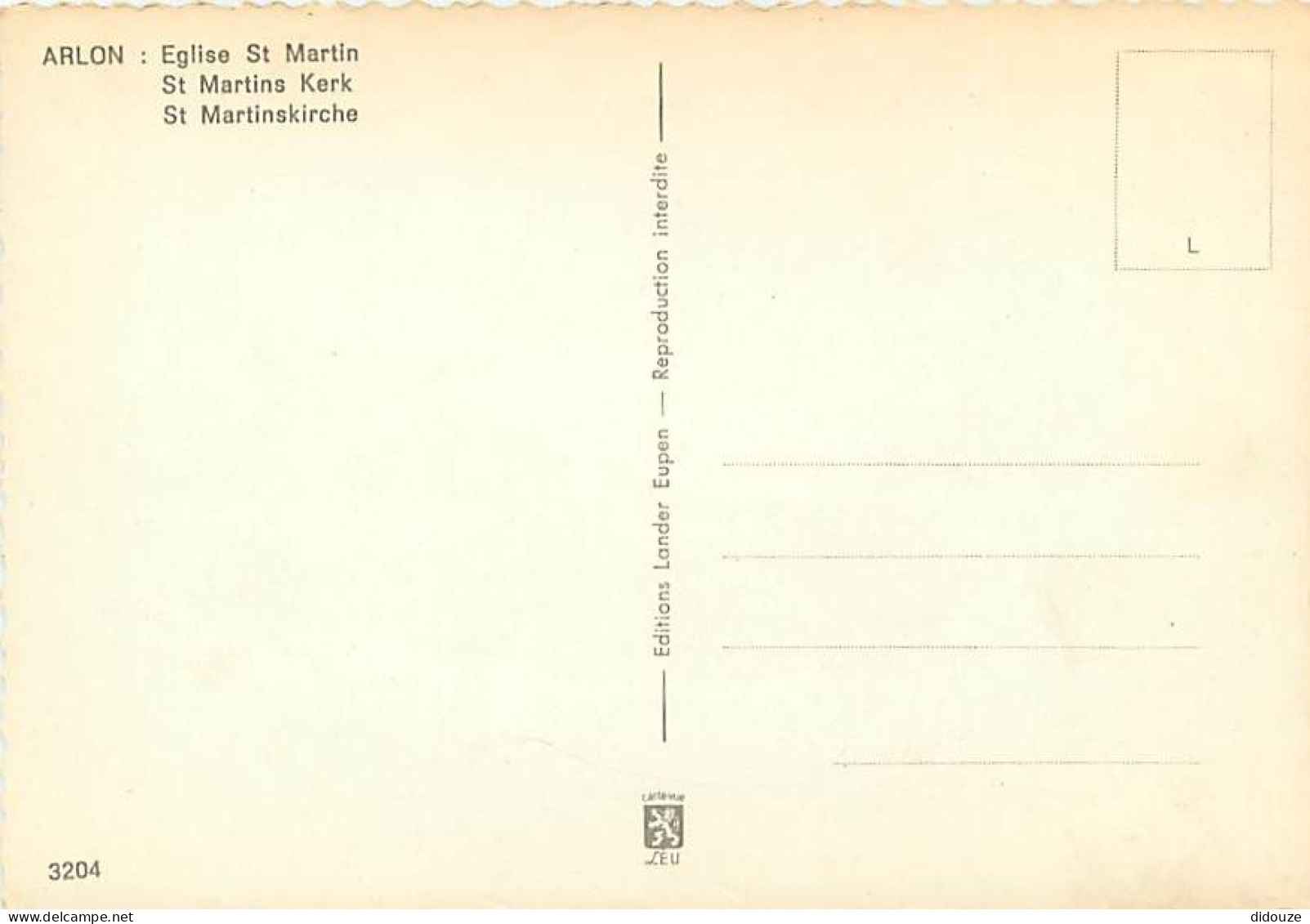 Belgique - Arlon - Eglise St Martin - Carte Neuve - CPM - Voir Scans Recto-Verso - Arlon