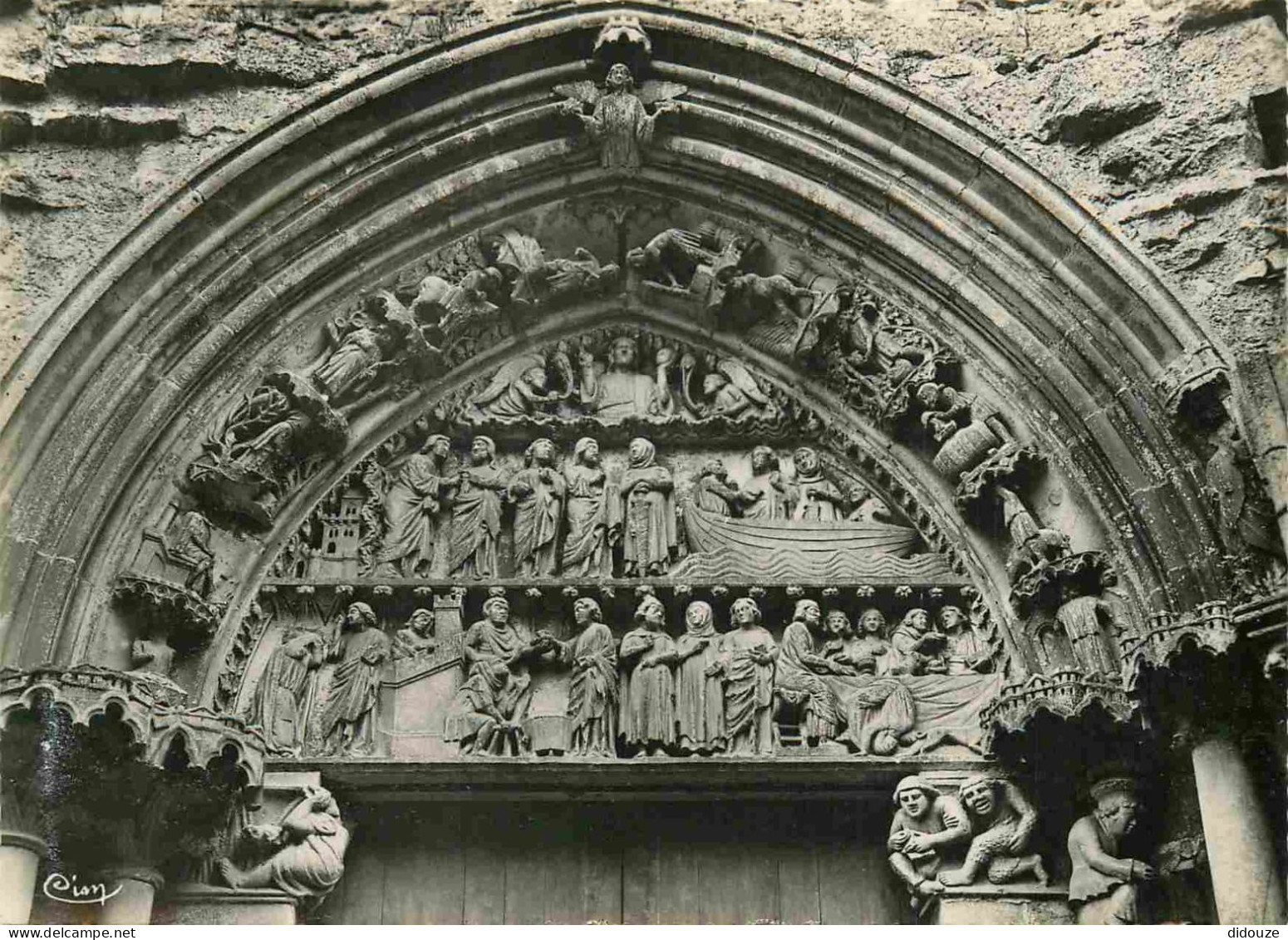 21 - Semur En Auxois - Eglise Notre Dame - Le Tympan De La Porte Des Bleds - Art Religieux - Mention Photographie Vérita - Semur