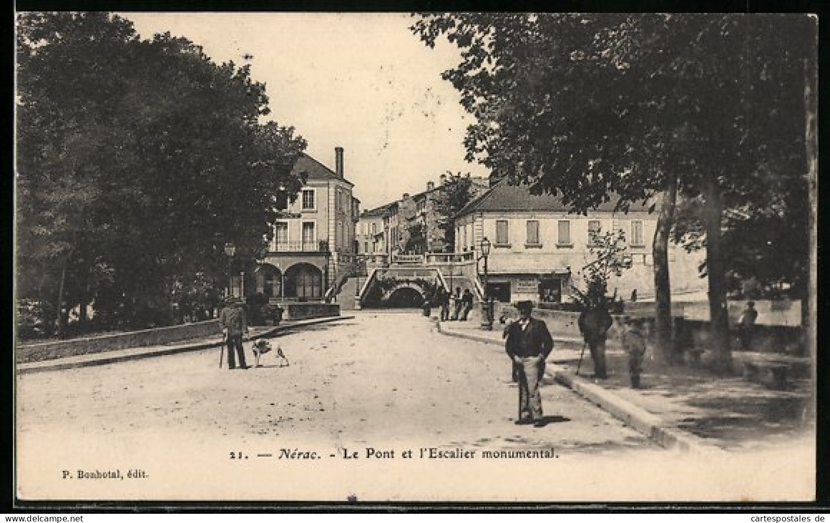 CPA Nérac, Le Pont Et L`Escalier Monumental  - Autres & Non Classés