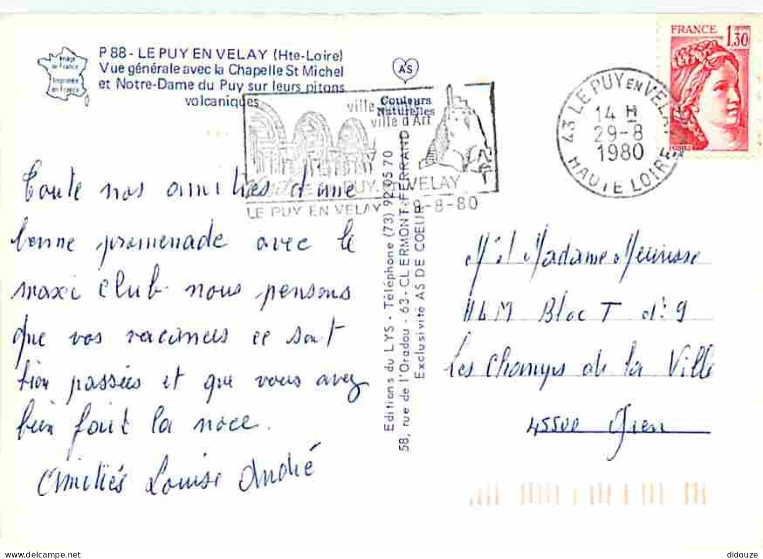 43 - Le Puy En Velay - Vue Générale - Chapelle Saint Michel - Notre Dame Du Puy - Flamme Postale - CPM - Voir Scans Rect - Le Puy En Velay