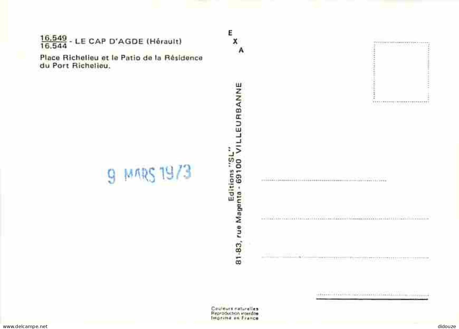 34 - Le Cap D'Agde - Place Richelieu Et Le Patio De La Résidence Du Port Richelieu - Carte Neuve - CPM - Voir Scans Rect - Agde