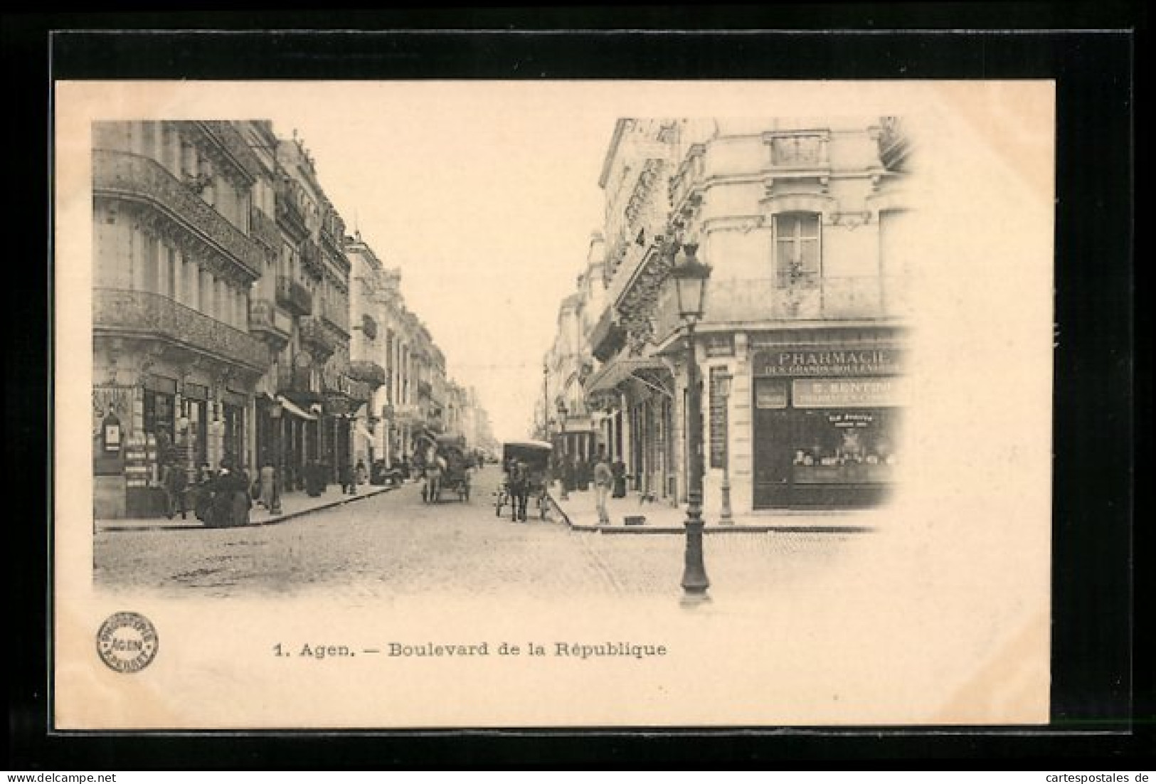 CPA Agen, Boulevard De La Répbulique  - Agen