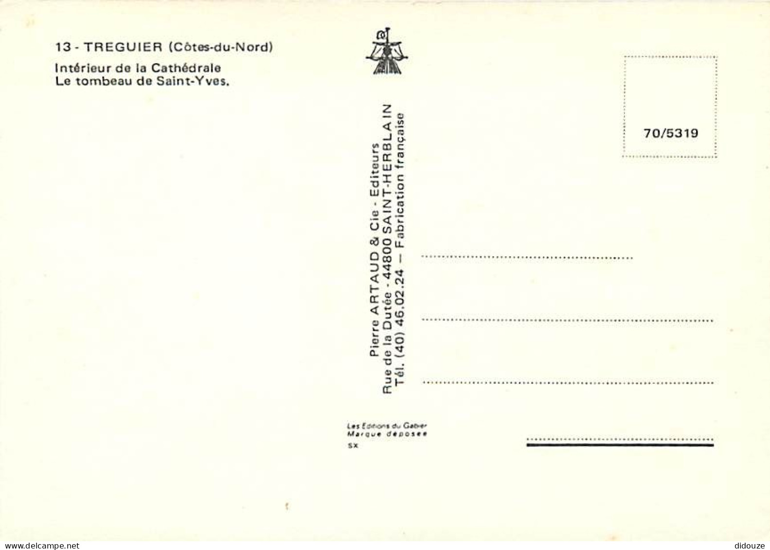 22 - Tréguier - Intérieur De La Cathédrale - Le Tombeau De Saint-Yves - Carte Neuve - CPM - Voir Scans Recto-Verso - Tréguier