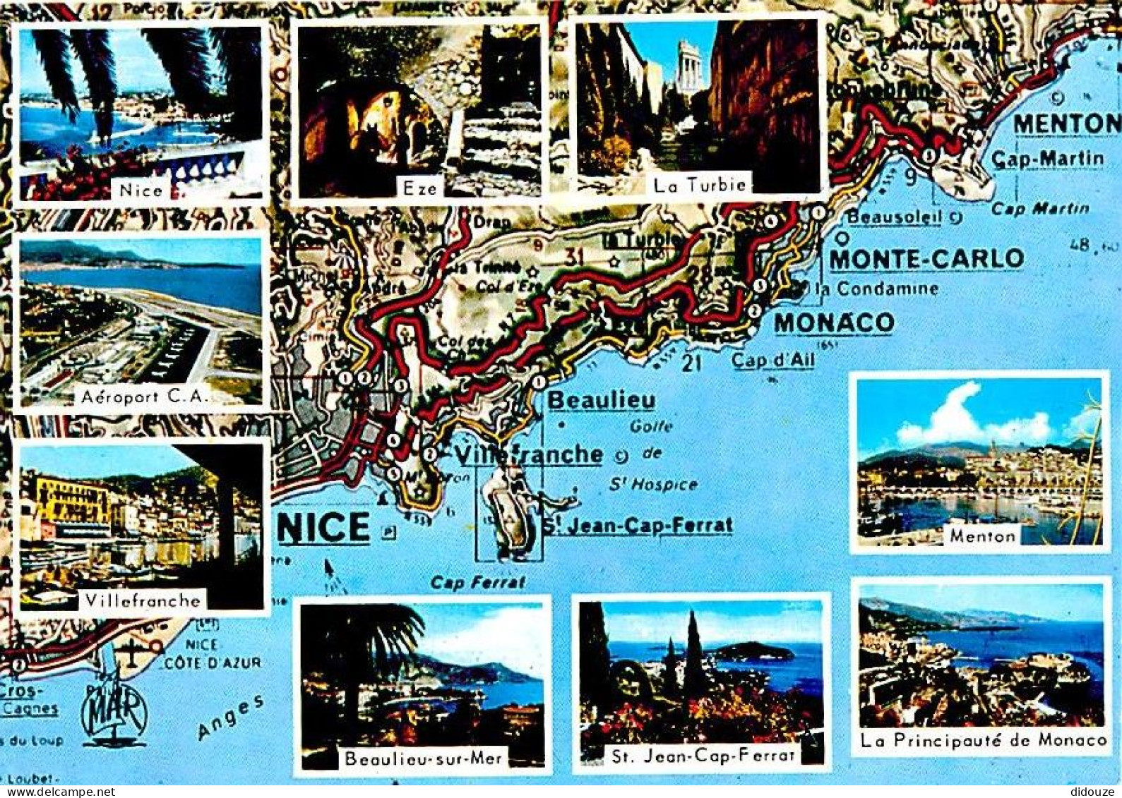 06 - Alpes Maritimes - La Cote D'Azur - Multivues - Carte Géographique Michelin - CPM - Carte Neuve - Voir Scans Recto-V - Other & Unclassified