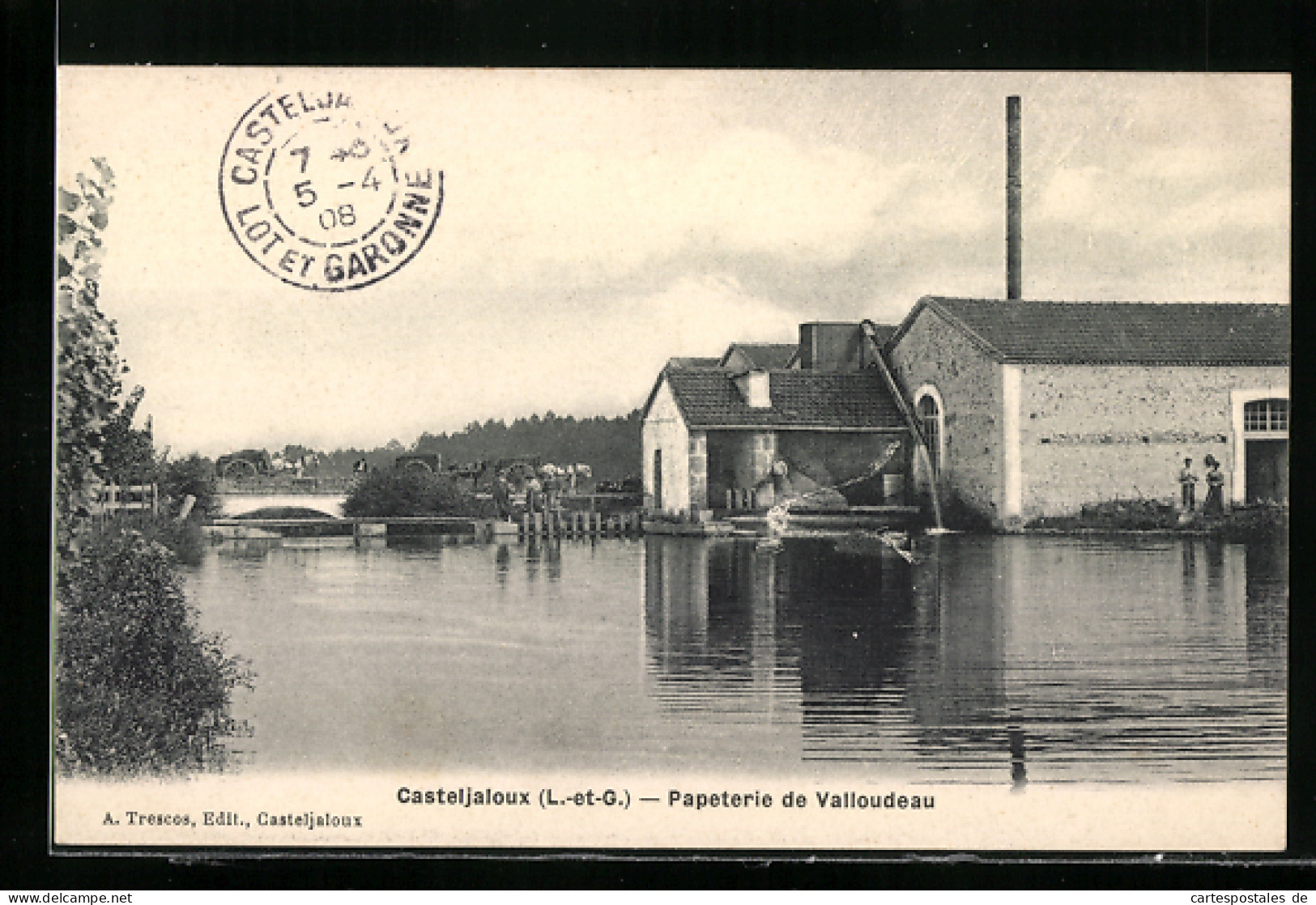CPA Casteljaloux, Papeterie De Valloudeau  - Casteljaloux