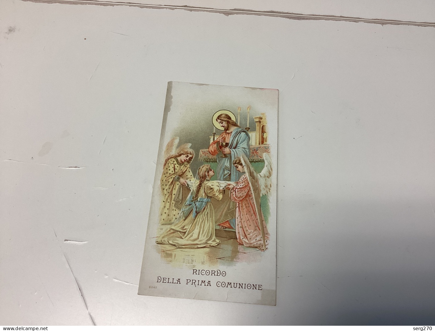 Image, Pieuse Et Religieuse, 1900 Couleur RICORDO DELLA PRIMA COMUNIONE Ursulines De Jesus - Santini