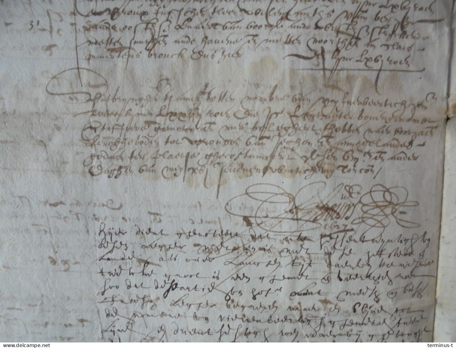 Opmeting Van Een Hofstede In HANDZAME & WERKEN A°1627 - Manuscripts
