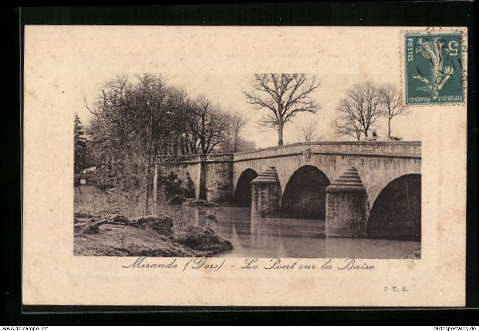 CPA Mirande, Le Pont Sur La Baise  - Mirande