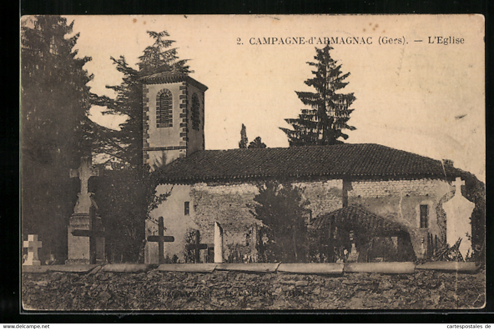 CPA Campagne-d`Armagnac, L`Eglise  - Sonstige & Ohne Zuordnung