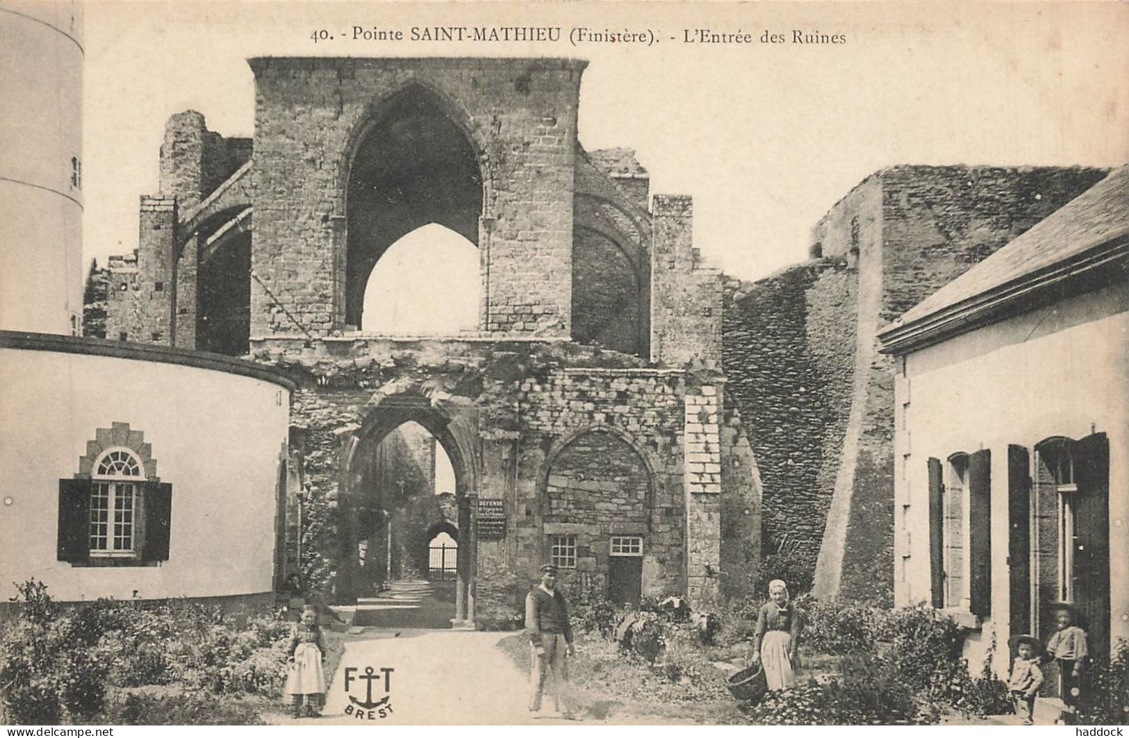 POINTE SAINT MATHIEU : L'ENTREE DES RUINES - Andere & Zonder Classificatie