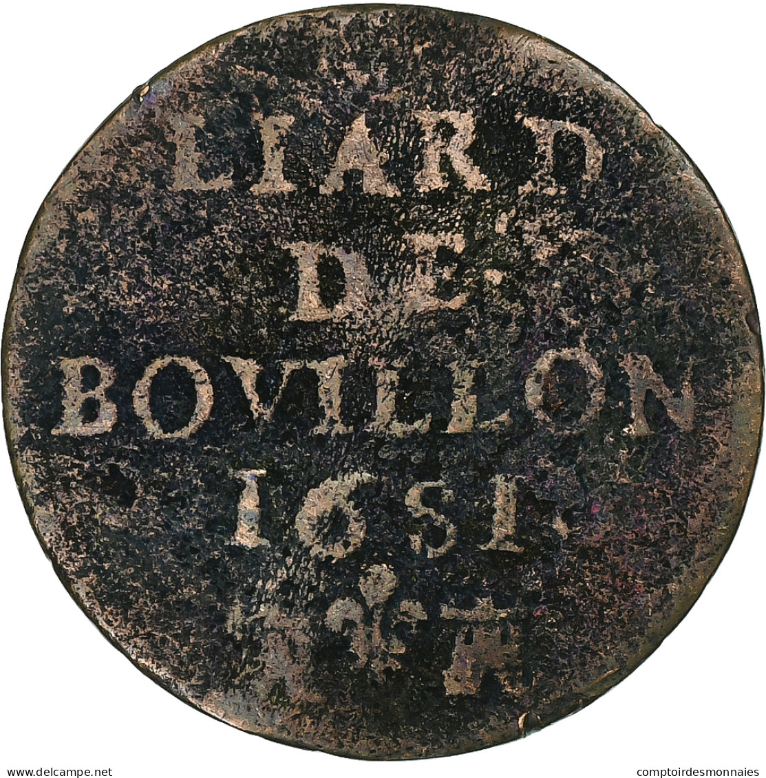 Duché De Bouillon, Godefroy-Maurice, Liard, 1681, Bouillon, Cuivre, TB - Other & Unclassified