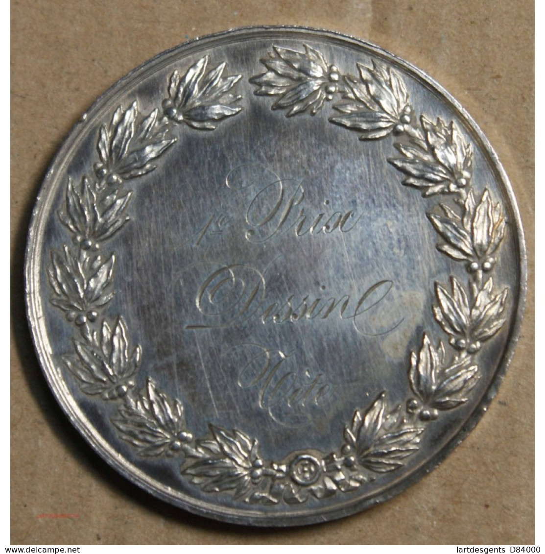 Médaille Argent "1er Prix De Dessin Cête" 1861 L. Pétua (9), Lartdesgents.fr - Monarchia / Nobiltà