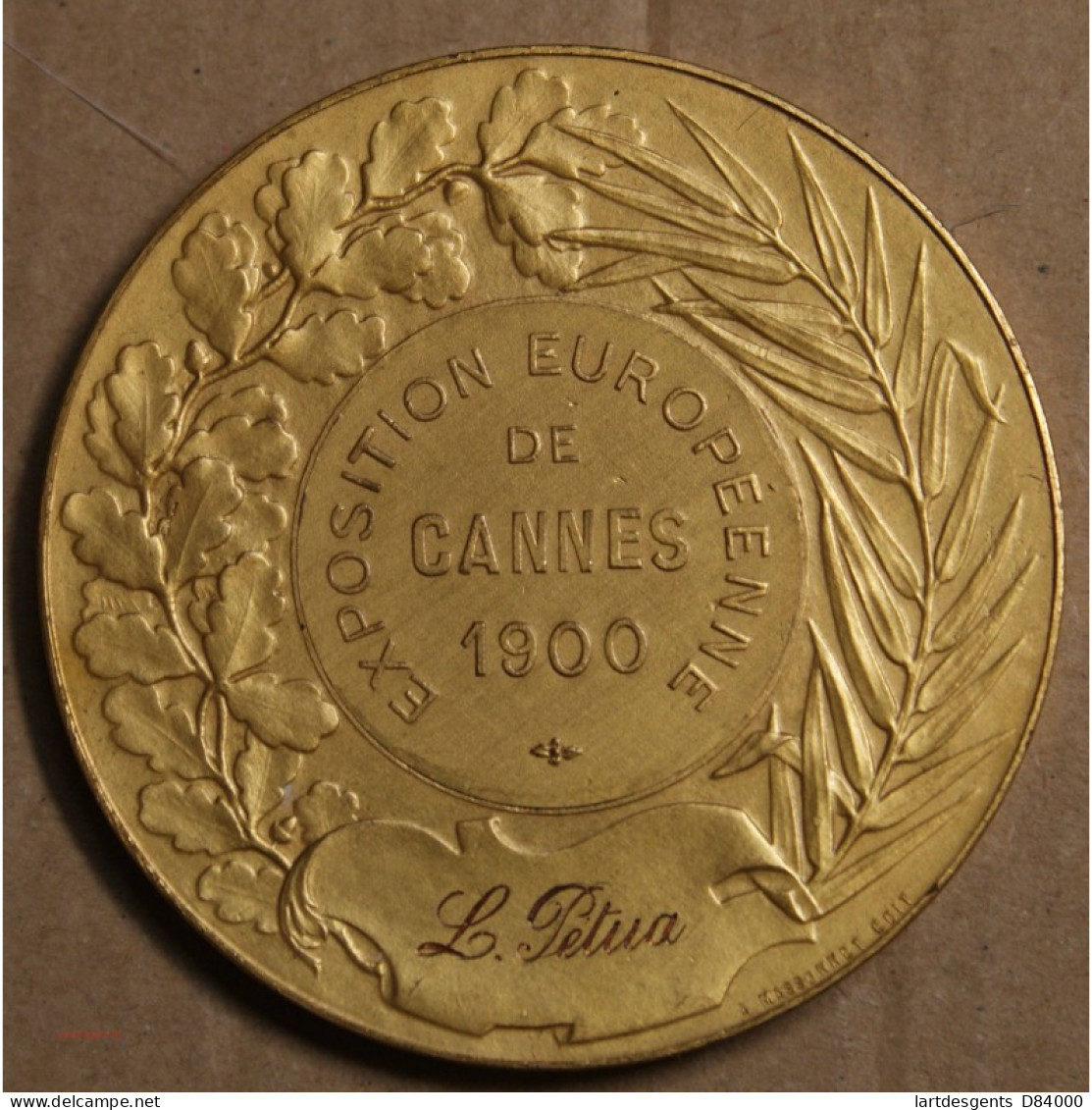 Médaille "Exposition Européenne De Cannes 1900, Attribué à Pétua (12), Lartdesgents.fr - Monarchia / Nobiltà