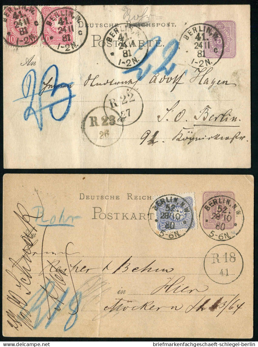 Berlin, 1880, P 10 + 41(2) - Bzw. 42, Brief - Autres & Non Classés