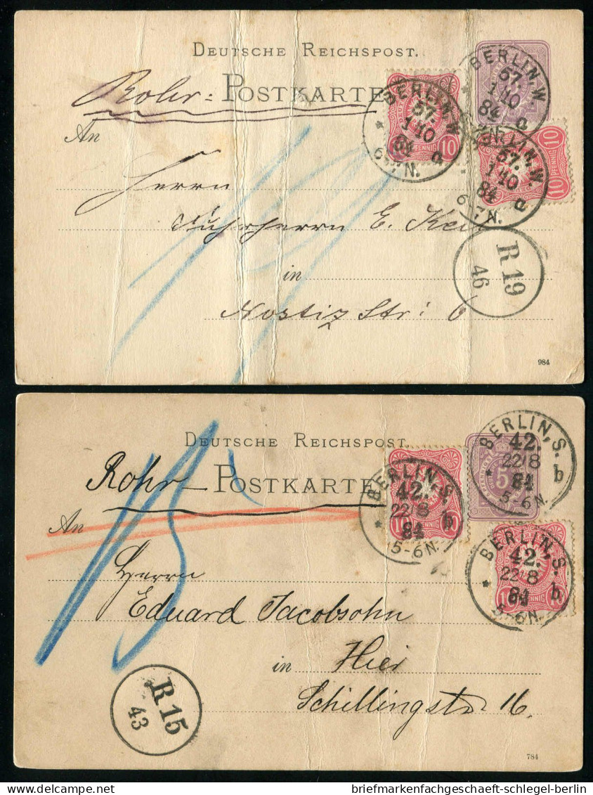 Berlin, 1884, P 12 /02 + 41(2), Brief - Sonstige & Ohne Zuordnung