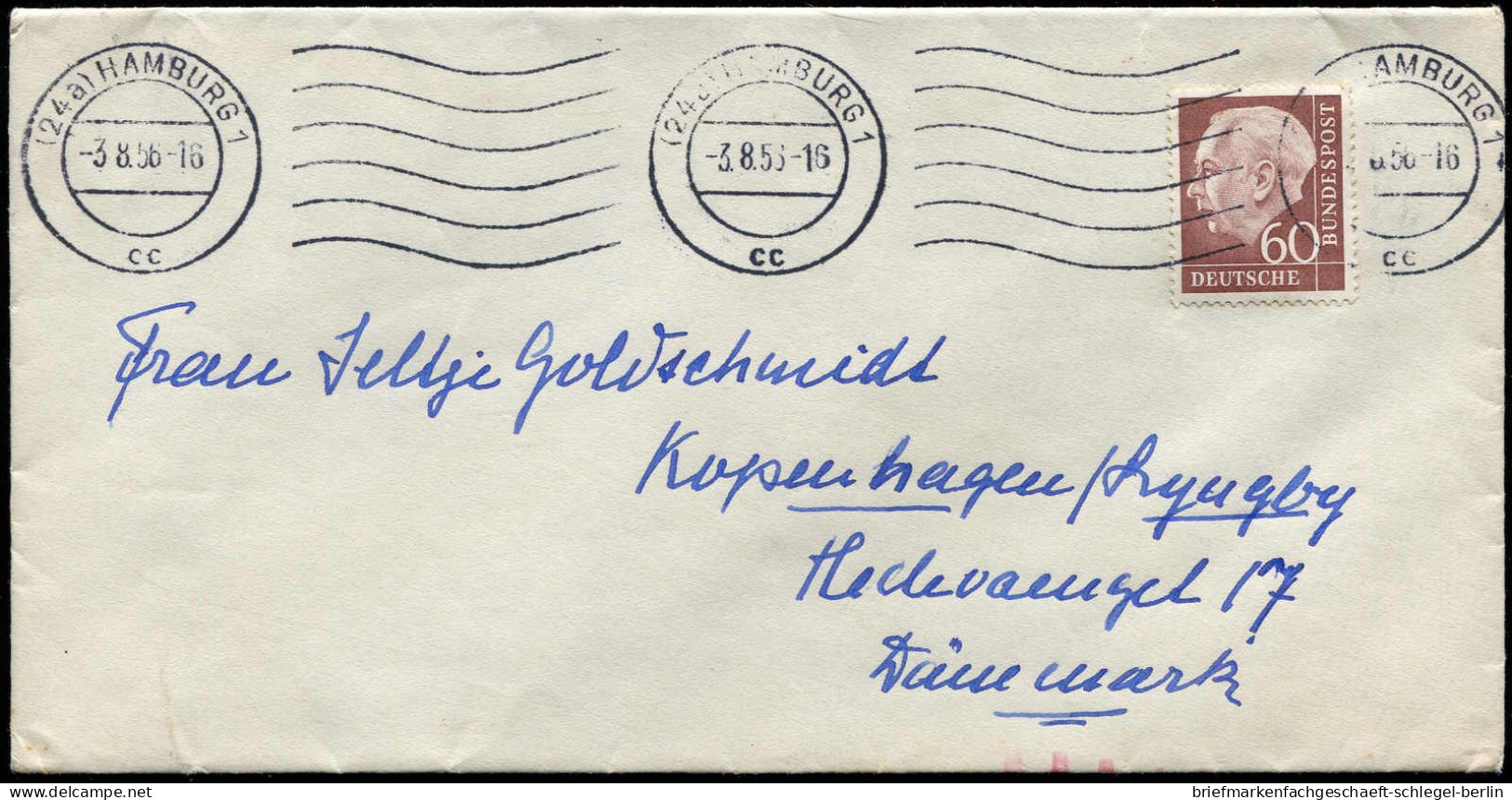 Bundesrepublik Deutschland, 1956, 190 EF, 262 EF, Brief - Sonstige & Ohne Zuordnung