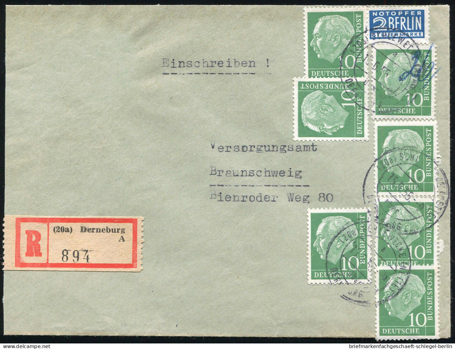 Bundesrepublik Deutschland, 1955, 183 (7), Brief - Other & Unclassified