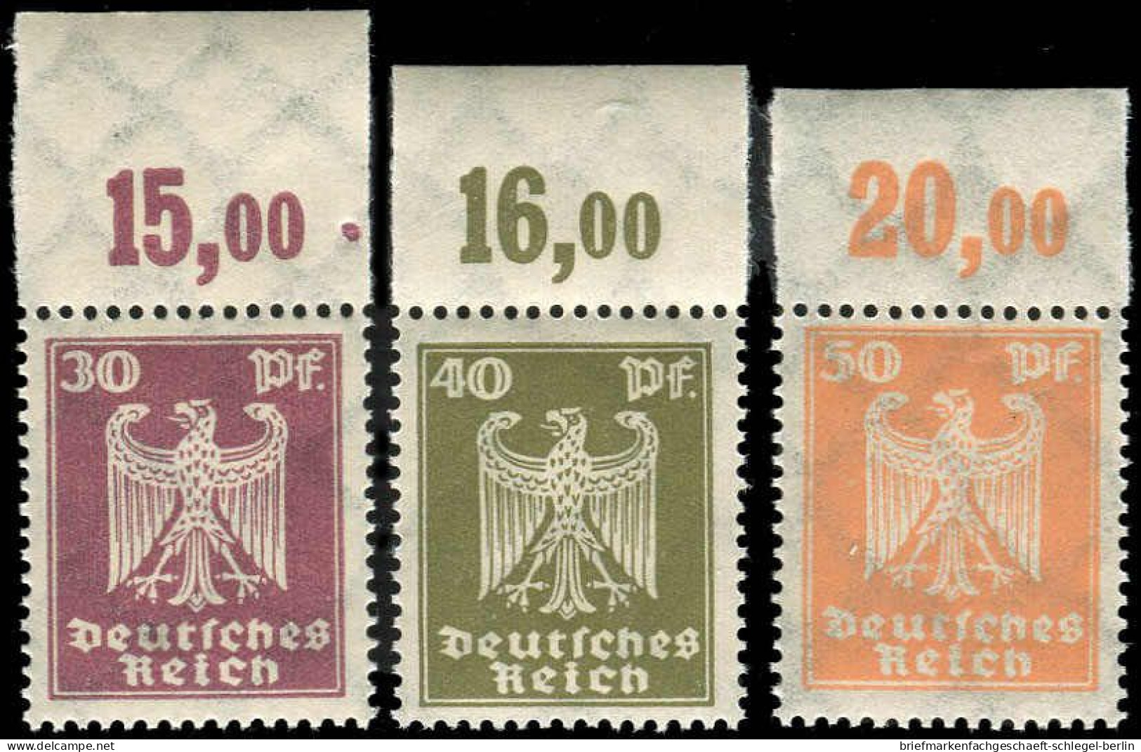 Deutsches Reich, 1924, 355-61 OR, Postfrisch - Autres & Non Classés