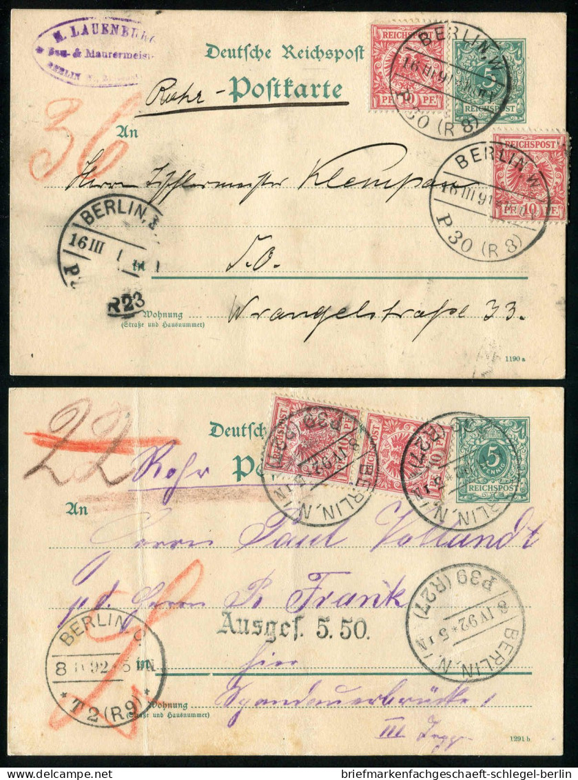 Berlin, 1891, P 24 / P 28 + 47(2), Brief - Sonstige & Ohne Zuordnung