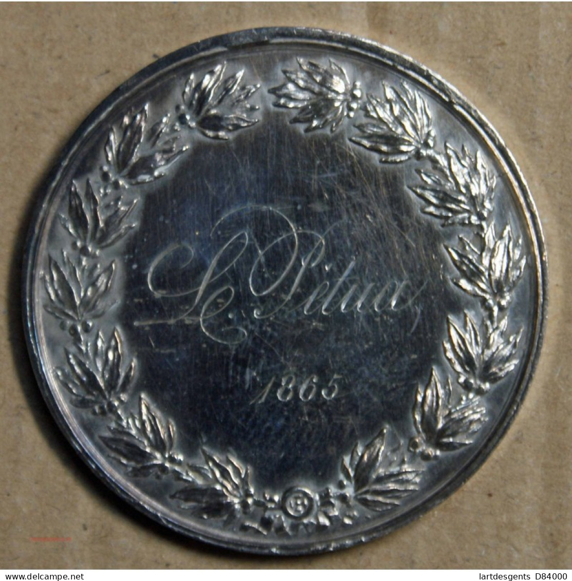 Médaille Argent "1er Prix Peinture Académie D'après Nature"  1865, Attribué à Pétua (15), Lartdesgents.fr - Royaux / De Noblesse