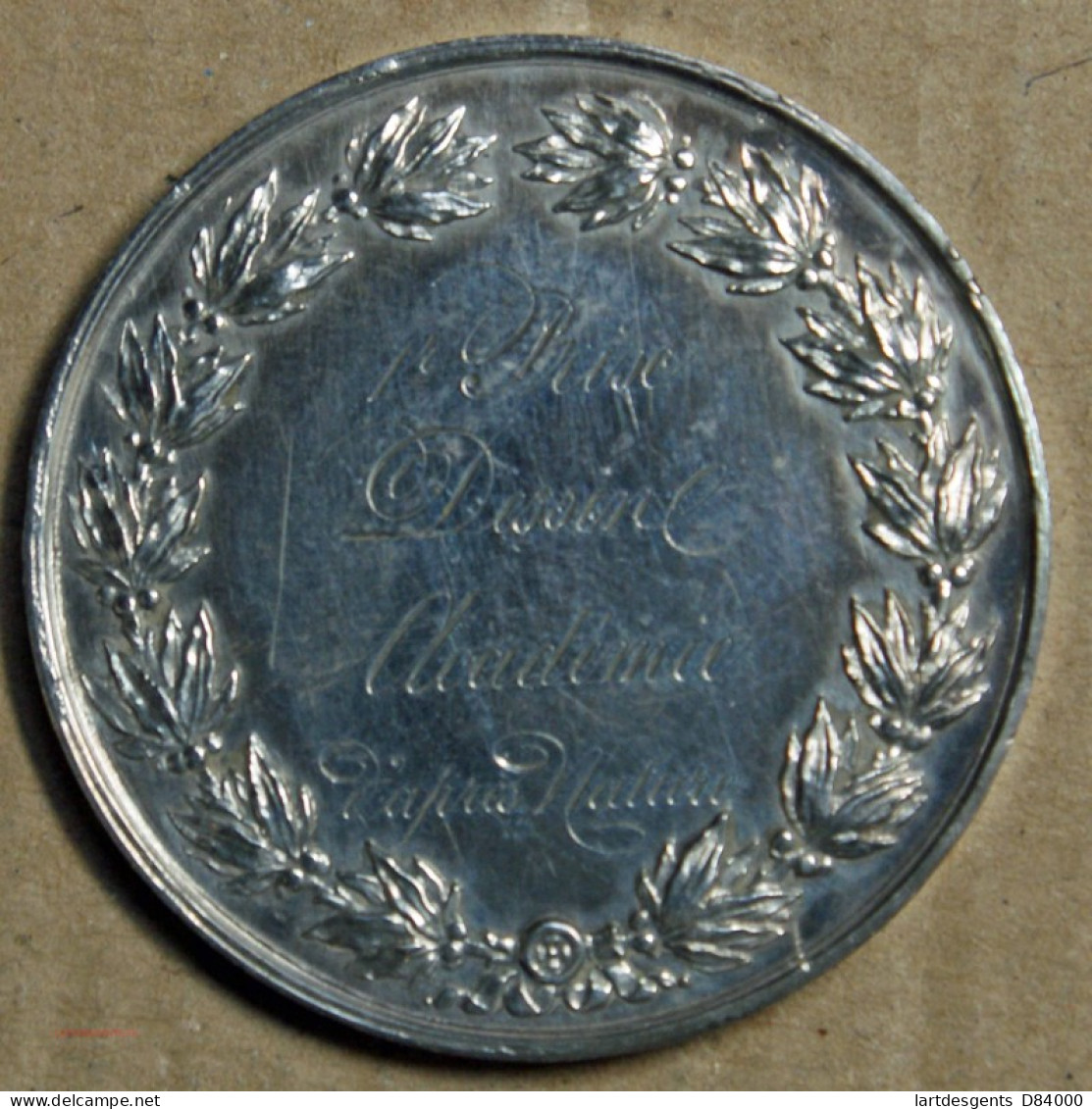 Médaille Argent "1er Prix Peinture Académie D'après Nature"  1865, Attribué à Pétua (15), Lartdesgents.fr - Royal / Of Nobility