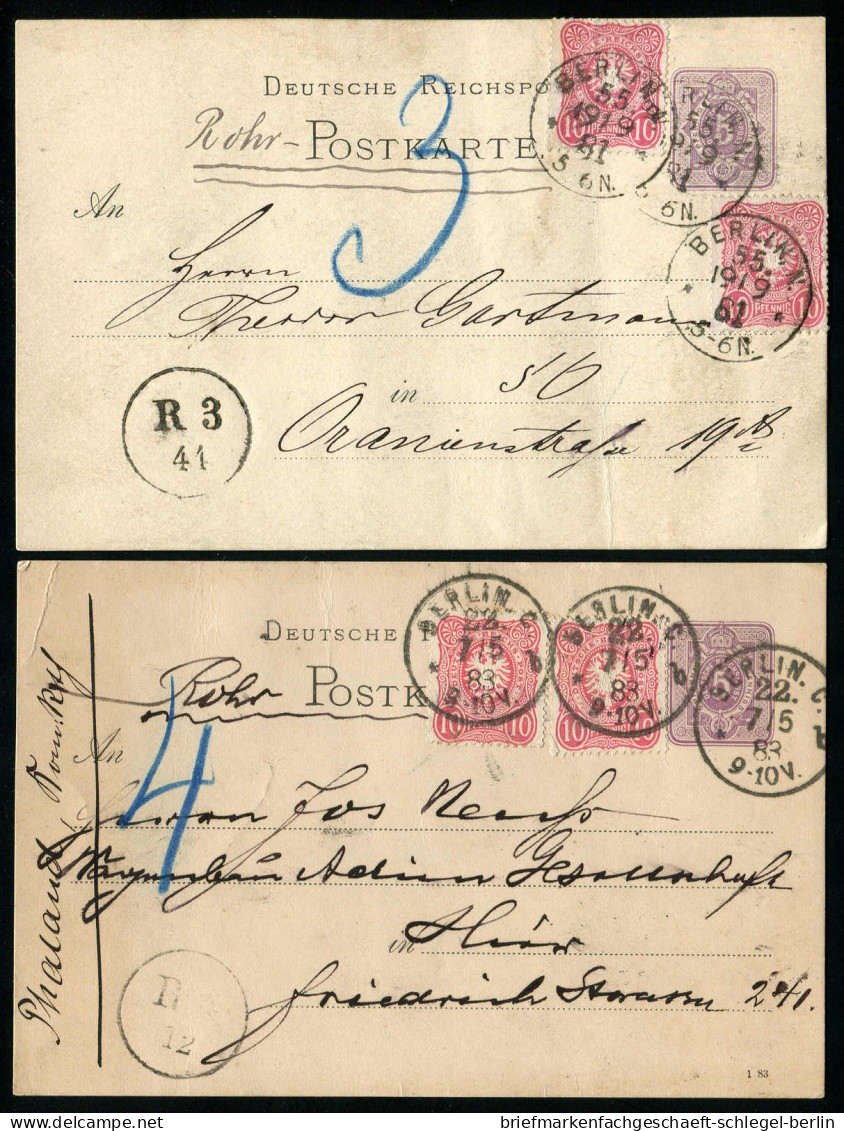 Berlin, 1881, P 10 + 41(2) / P 12/01 + 41(2), Brief - Sonstige & Ohne Zuordnung