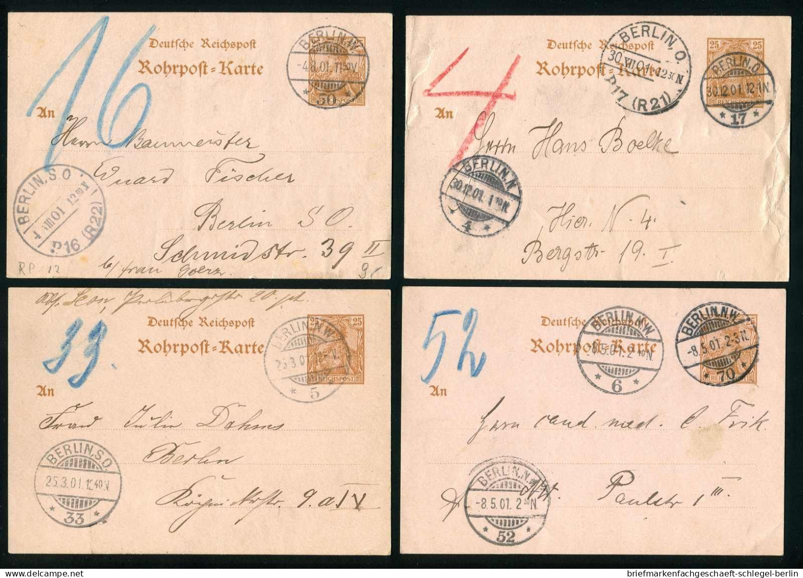 Berliner Postgeschichte, 1901, RP 10, Brief - Autres & Non Classés