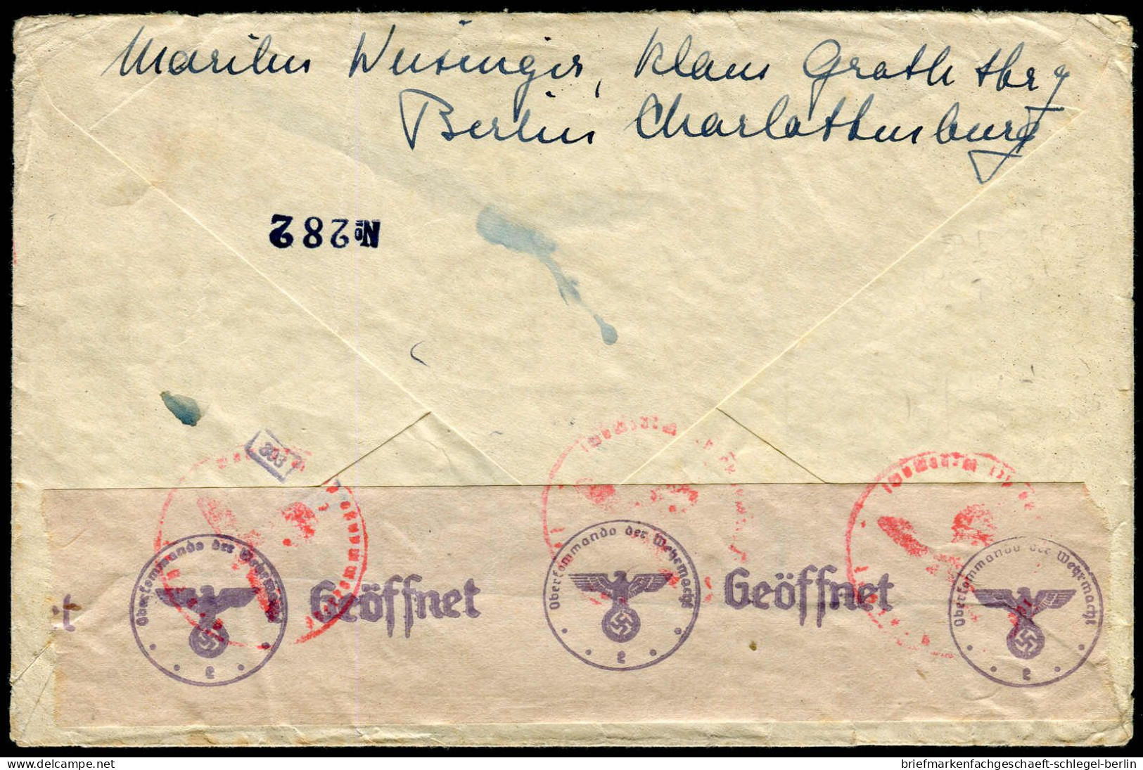 Berliner Postgeschichte, 1943, 525 + 799A, Brief - Lettres & Documents