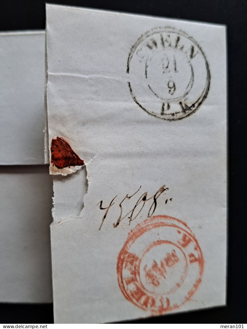 Preussen 1854, Brief DÜSSELDORF Nach Köln, Packmeister-Ovalstempel - Cartas & Documentos