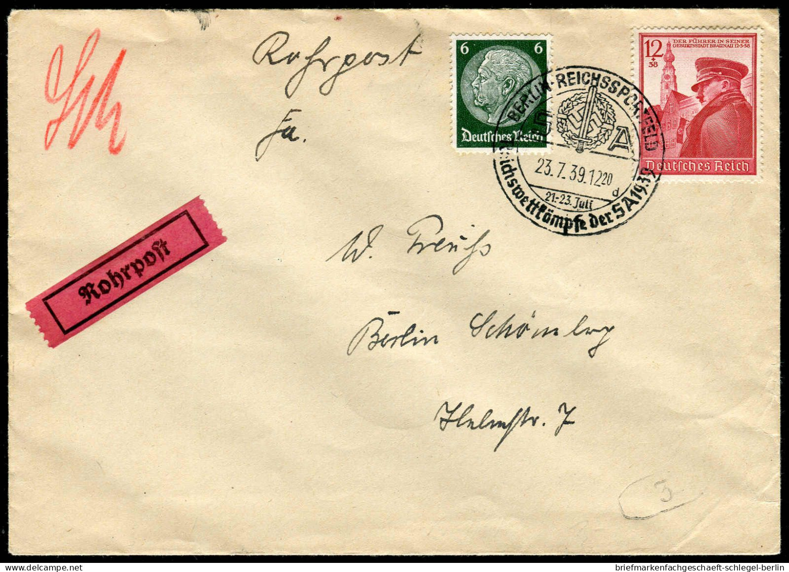 Berliner Postgeschichte, 1939, 516, 691, Brief - Lettres & Documents