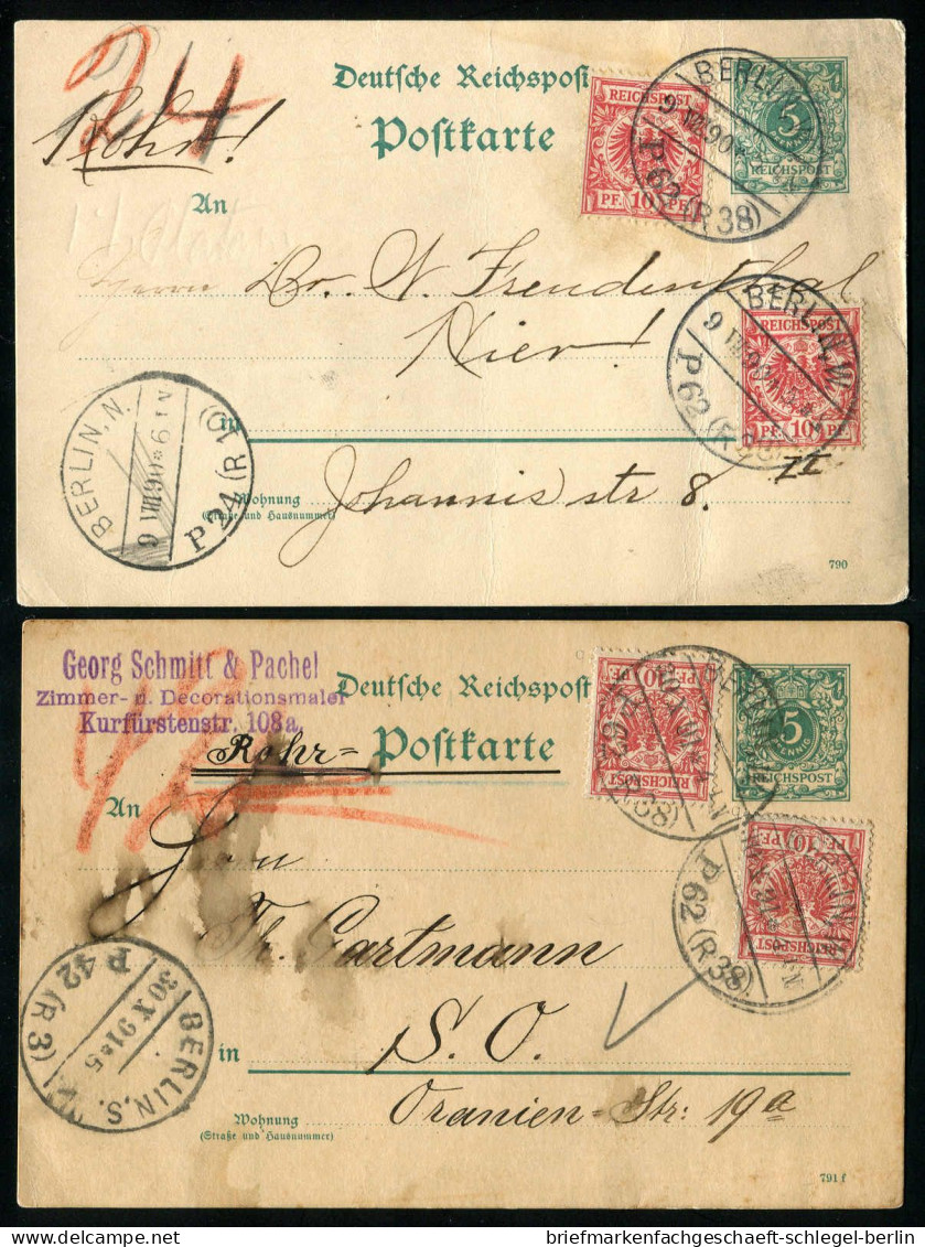 Berlin, 1890, P 20 / P 30I + 47(2), Brief - Autres & Non Classés